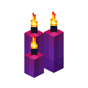purple candles from minecraft